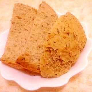お茶の葉入り♪薄力粉で作るHB玄米御飯パン